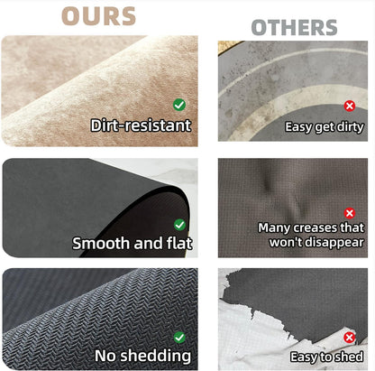 Small Bathroom Mat Quick Dry, Bathroom Rugs Non Slip Washable Thin Absorbent Bath Mat Fits Under Door Bathroom Floor Mat Perfect for Bath, Shower, or Sink 12"x12"/1'x1‘ Beige