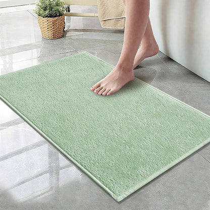Bath Mat-Non-Slip Bathroom Floor Mats-Absorbent Quick Dry Low Pile Bathroom Rugs Fit Under Door-Bath Rug for Sink,Bathtub,Shower Room,24"×36",Sage Green