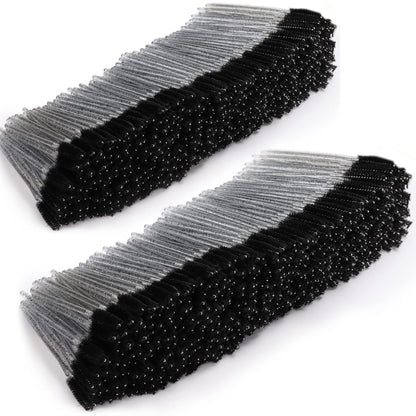 Tbestmax 2000 Disposable Mascara Wands Eyelash Brush Spoolies for Eyebrow Eye Lash Extension Black