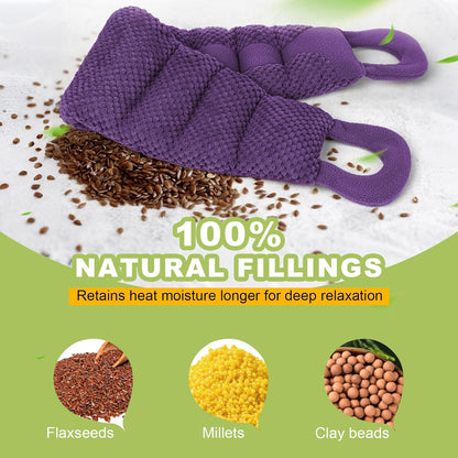 UNCN Long Heating pad for Neck and Shoulders Back 33 * 5.9" microwavable Large Moist Heat Pack Warm hot Compress Neck wrap Weighted Bag Massage Reusable Herbal Nature Calming Portable