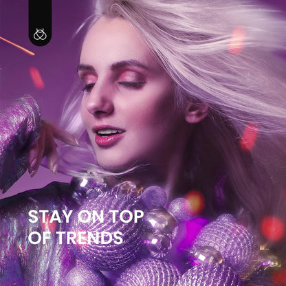 Beetles Purple Gel Nail Polish Set, 6 Colors Hot Pink Gel Nail Polish Kit Glitter Pink Purple Black Shimmer Soak Off Uv Dreamy Swirl Thread Effect DIY Manicure Gift for Women