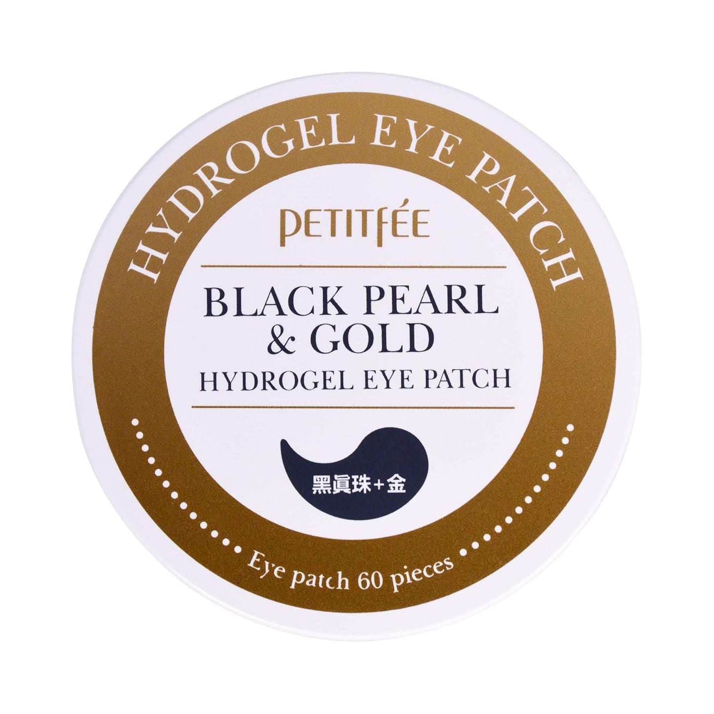 Petitfee Black Pearl & Gold Hydrogel Eye Patch, 60 Patches, 1.4 g