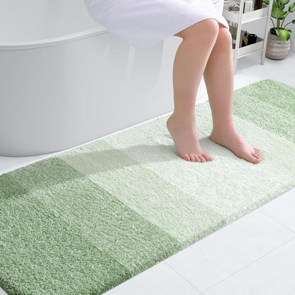 OLANLY Bathroom Runner Rugs 70x24, Extra Soft Absorbent Microfiber Bath Rugs, Rubber Backing, Quick Dry, Washable Bath Mats for Bathroom Floor, Tub and Shower, Home Decor Accessories, Sage Green