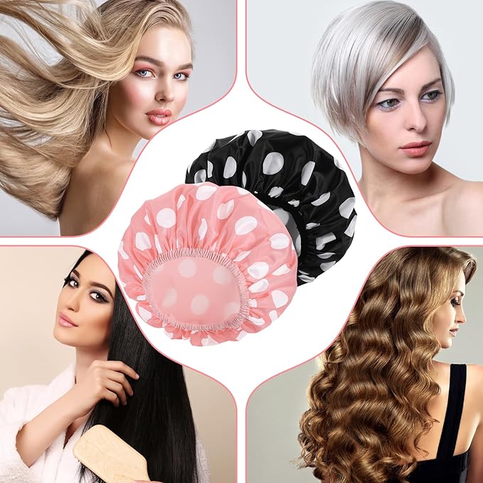 2 sets large shower caps