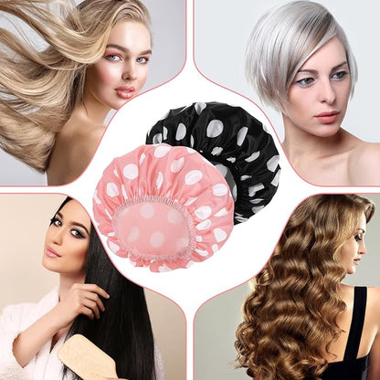 2 sets large shower caps