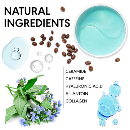 Under Eye Patches for Puffy Eyes - Hyaluronic Acid and Collagen - Under Eye Mask for Eye Bags, Dark Circles, Fine Lines - Deep Skin Moisturizing - 30 Pairs, American Quality