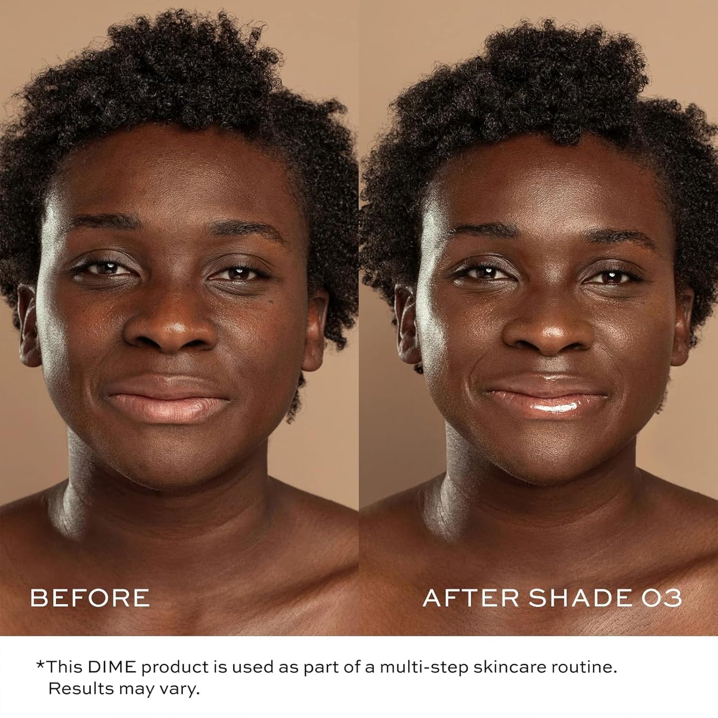 DIME Beauty Tinted Glow Wonderscreen SPF 30, Mineral Sunscreen for Face with 19% Zinc Oxide, Tinted Moisturizer with SPF, 50 g (Deep)