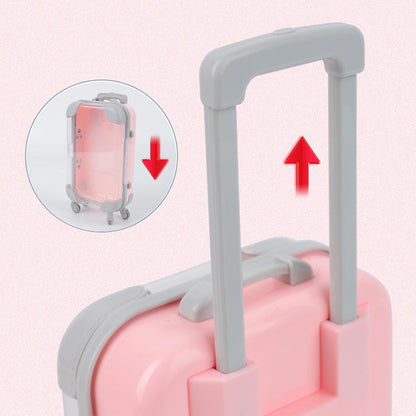 False Eyelash Storage Box, Portable Travel Organizer Mini Luggage False Eyelash Tray Makeup Tool (PINK)
