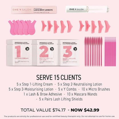 Essential Lash Lift & Brow Lamination Professional Kit – Instant Lift for Lashes & Brows – Vegan, Long-Lasting, Lash and Brow Lift Kit with Sachets, Tools (Multicolor-3)
