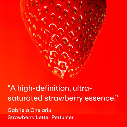 PHLUR Strawberry Letter Eau de Parfum - Full Size Perfume Spray - Strawberry Gourmand Fine Fragrance (50mL)