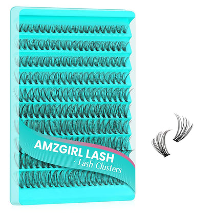 Lash Clusters 200pcs, Eyelash Extension Kit 30D D Curl Diy Cluster Eyelashes Extensions Lash Bond and Remover Waterproof Lash Applicator Tools for 8-18mm Mix Lashes Beginner Self Use