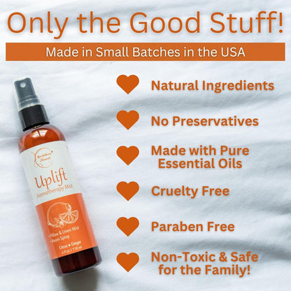 Aromatherapy Mist – Linen, Room & Pillow Spray, Set of 4 Natural Air Fresheners. Essential Oil Spray Variety Pack with Lavender, Chamomile, Eucalyptus, Peppermint & Citrus - Brookethorne Naturals