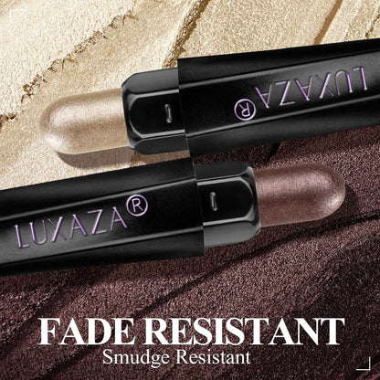 Brown Eyeshadow Stick Makeup 6PCS Set, Neutral Eyeshadow Palette Metallic Shimmer Matte Cream Eye Shadow Eyeliner Brightener Pencil Crayon - TAUPE MAUVE