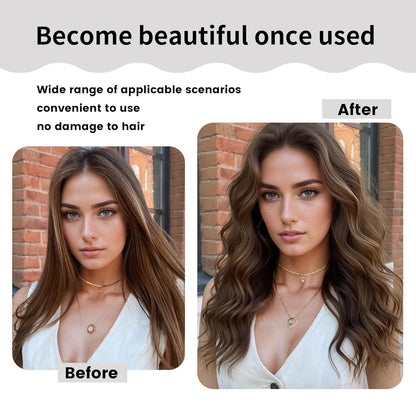 2 Pack Heatless Curling Scrunchie, Heatless Hair Curler Overnight to Sleep In, No Heat Curls for Long Hair, Soft Silk Lazy Sleep Hair Roller Headband (Black+Brown Leopard)