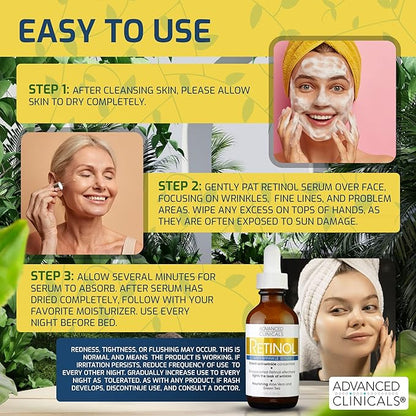 Advanced clinicals retinol facial serum