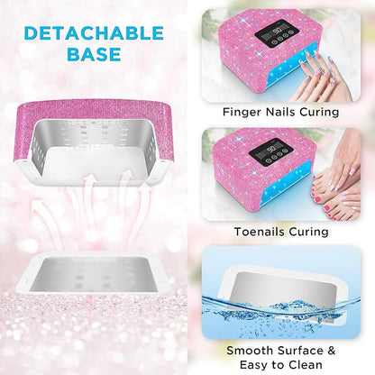 Cordless uv nail lamp, 120w