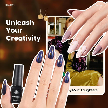 beetles Gel Polish Set - Fall Gel Nail Polish Kit 33Pcs 25 Colors Black White Burgundy Blue Nude Grey Green Glitters UV Nail Polish Set with Top Base Coat Soak off Nail Art Gift for Women Gilded Veil