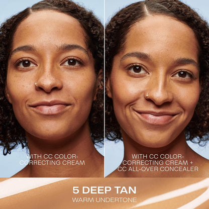 Lumene Under Eye Concealer - CC All-Over Hydrating Concealer with Medium Coverage - Multi-Tasking Under Eye Makeup Infused with Hyaluronic Acid with a Skin-Like Finish - 5 Deep Tan (0.3 fl oz)