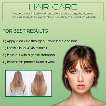 Amazing Aloe Vera Gel - Freshly Cut, 100% Pure Aloe, Premium Quality, Vegan, Unscented - Natural Sunburn Relief, After Shave, Skin, Face & Hair Care 8oz