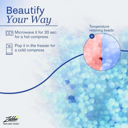 Facial Mask Get Rid of Puffy Eyes Migraine Relief, Sleeping, Travel Therapeutic Hot Cold Compress Pack Gel Beads, Spa Therapy Wrap for Sinus Face Puffiness Headaches Gel Mask