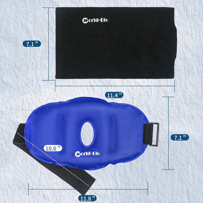 Reusable Knee Ice Pack Wrap, Ice Pack for Knee,Adjustable Cold Compress,Cold Therapy Gel Pads for Pain Relief, Arthritis,Surgery Recovery & Sports Injuries 11.5'' x 7''