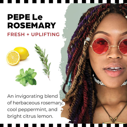 Dollylocks Dreadlock Tightening Spray for Locs - Pepe Le Rosemary, Lemon Rosemary Peppermint - Strengthen, Tame Frizzy Dreads, Residue-free for Loose Hair, 8oz