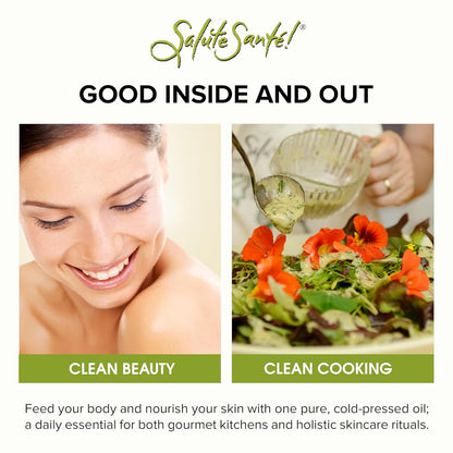 Grapeseed Oil – Cold Pressed & 100% grape oil | “Good Inside and Out” Beauty & Cooking Oil | High-Heat, Non-GMO, Kosher, Vegan | For Skincare, Hair, Massage, Soap & Gourmet Recipes | 5 Liter Jug