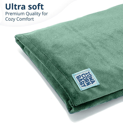 Microwave Heating Pad (with Removable Cover) – Weighted Microwavable Moist Heat Therapy Pad for Back, Neck, Shoulders, and Cramps – Portable, Reusable Cold or Warm Compress, 10" x 7", 2.5lbs