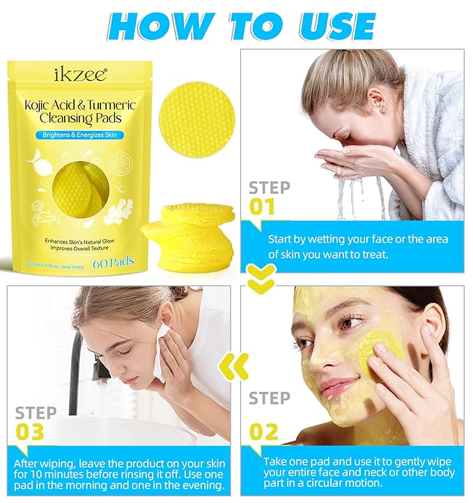 60pcs turmeric cleansing pads, turmearic