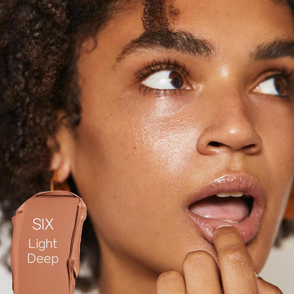 Saie Slip Tint SPF 35 Tinted Moisturizer - Light Coverage Moisturizer + Broad Spectrum Zinc Oxide Sunscreen with Hydrating Hyaluronic Acid - Shade Six (1.35 oz)