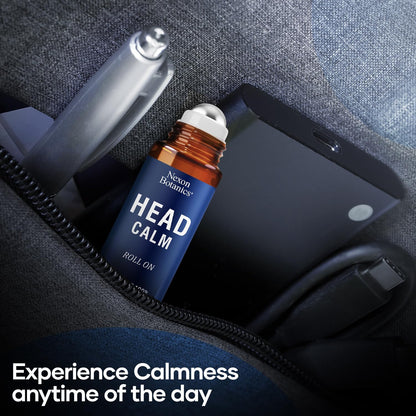 Head Calm Essential Oil Roll-On 10 ml - Soothing Migraine Roller Ball for Headache Relief - Pure Natural Essential Oils - Nexon Botanics