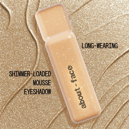 aboutface Fractal Glitter Eye Paint Apollo Empire – Smudge-Proof, Long-Lasting Liquid Eyeshadow – Intense Sparkle with Mousse Texture – Vegan, Cruelty-Free – 0.13oz (Gold)