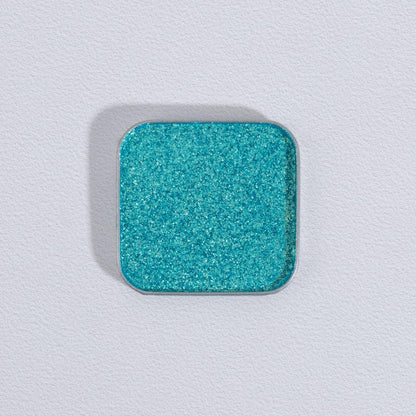 Chameleon Single Eyeshadow – Blue-Green Shimmer,Pressed Powder, Square Pan, Fits Magnetic Palettes,High Pigment, Smudge-Proof, Smooth Blend, All-Day Wear (Mermaid Flip)