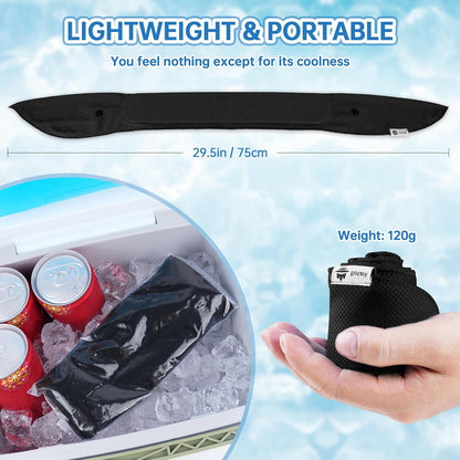 Cooling Neck Wraps with Reusable Gel Ice Pack, Soft Summer Neck Cooler for Golf, Tennis, Outdoor Activities 2 Packs