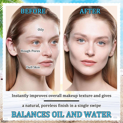 Mineral Face Sunscreen Setting Powder,Lasting Oil Control Lightweight Powder Sunscreen with SPF50+,Loose Waterproof Brush on Sun Screen Makeup for All Skin Types