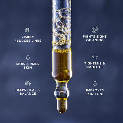 Caldera + Lab The Good | Men's Organic Moisturizing Face Serum for Dry, Sensitive, & Normal Skin – Vegan, Natural & Antioxidant Packed Skincare Facial Oil