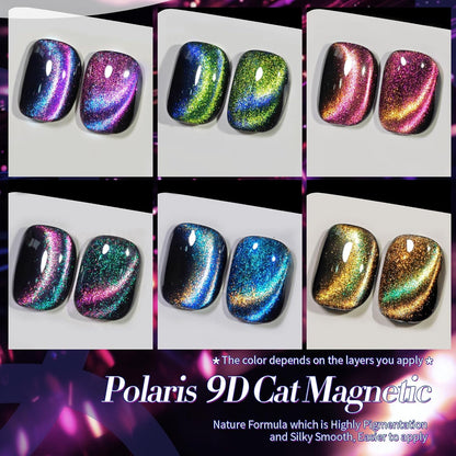 Born Pretty Cat Magnetic Gel Nail Polish 9D Polaris Holorgraphic Cat Magnetic Eye Gel Polish Glitter Gel Polish Set 6PCS