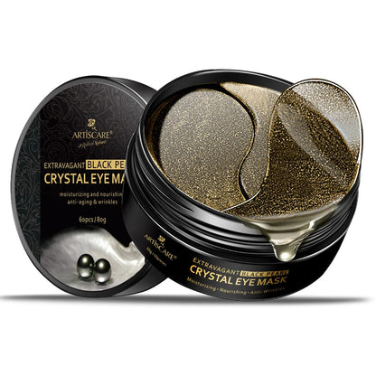 Under Eye Collagen Patches Eye Masks for Puffy Eyes & Dark Circles - Black Pearl Moisturized Eye Gel Treatment Masks, Reduce Under Eye Bags and Smooth Wrinkles,Eye Skin Care Pads, 60 Pcs