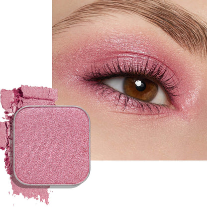 Single Pink Eyeshadow Matte Shimmer Highly Pigmented Blendable Longwear Powder in Magnetic Refill Pan for Custom Palette Easy to Apply and Remove (Pop Candy)