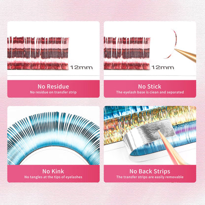 Glitter Spike Tinsel Eyelash Extensions 0.07 Colored Lashes Extension C Curl Lashes 11mm Lash Extensions Soft False Eyelashes Volume Lashes 12 Rows Professional Use(Glitter,0.07-C,11mm)