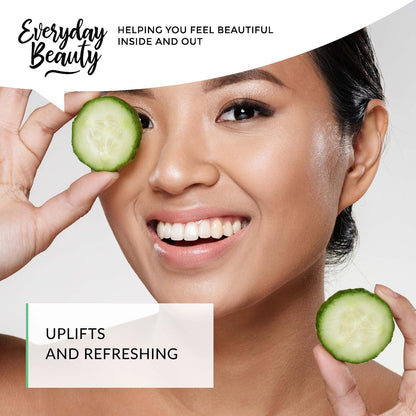 Cucumber Hydrosol Facial Toner - All Natural Hydrating Spray Mist for Face and Hair - 100% All Natural Cucumber Water Hydrosol 8oz with Fine Mist Cap