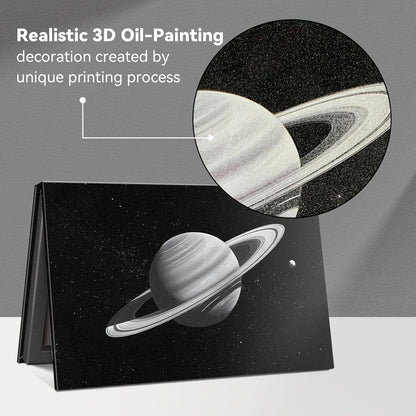 Magnetic Empty Eyeshadow Palette, Makeup Pans Organizer With Mirror Inside, 3D Frosted Finish Art Paper Palette (Cosmic Mystery)