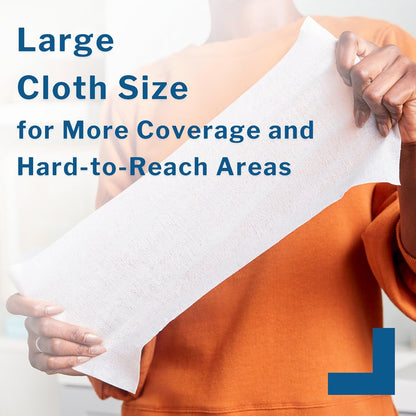 McKesson Washcloth Wipes for Adults, Unscented (3 Pack, 144 Washcloths) Disposable Wash Cloths for Body - Fragrance-Free No-Rinse Formula - Good for Incontinence and Elderly - 48 Wipes Per Pack