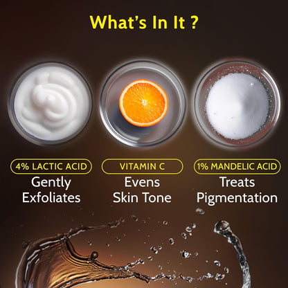 UnderArm Roll-On with 5% AHA|Lactic & Mandelic Acid|Prevents Odour, Brightens Skin & Exfoliates Underarm|For Sensitive Skin |Woody Musk Fragrance |Alcohol & Aluminium Free | 1.35 fl oz