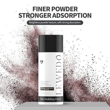 Hair Building Fibers 25G with Precision Spray Applicator - Electrostatic Adsorption for Instant Thicker Hair, Waterproof & Natural Look, Suitable for Men & Women (Dark brown)