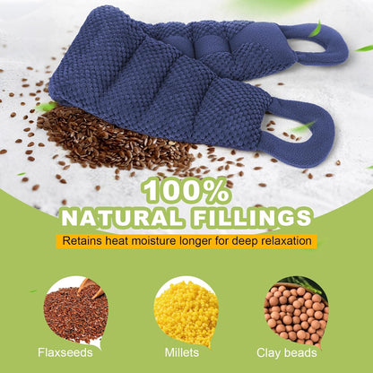 UNCN Long Heating pad for Neck and Shoulders Back 33 * 5.9" microwavable Large Moist Heat Pack Warm hot Compress Neck wrap Weighted Bag Massage Reusable Herbal Nature Calming Portable