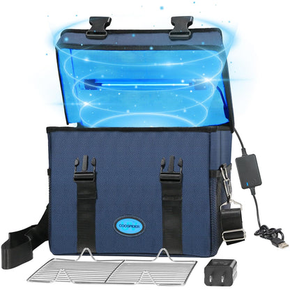 UVC Sanitizer Ozone Box with Timer, Foldable Large Cleaner UV Bag w/strap and USB Port, Portable UVC Light Tote 185nm wavelength for Mask, Cell Phone, Key, Towel 12L/3.17 gal