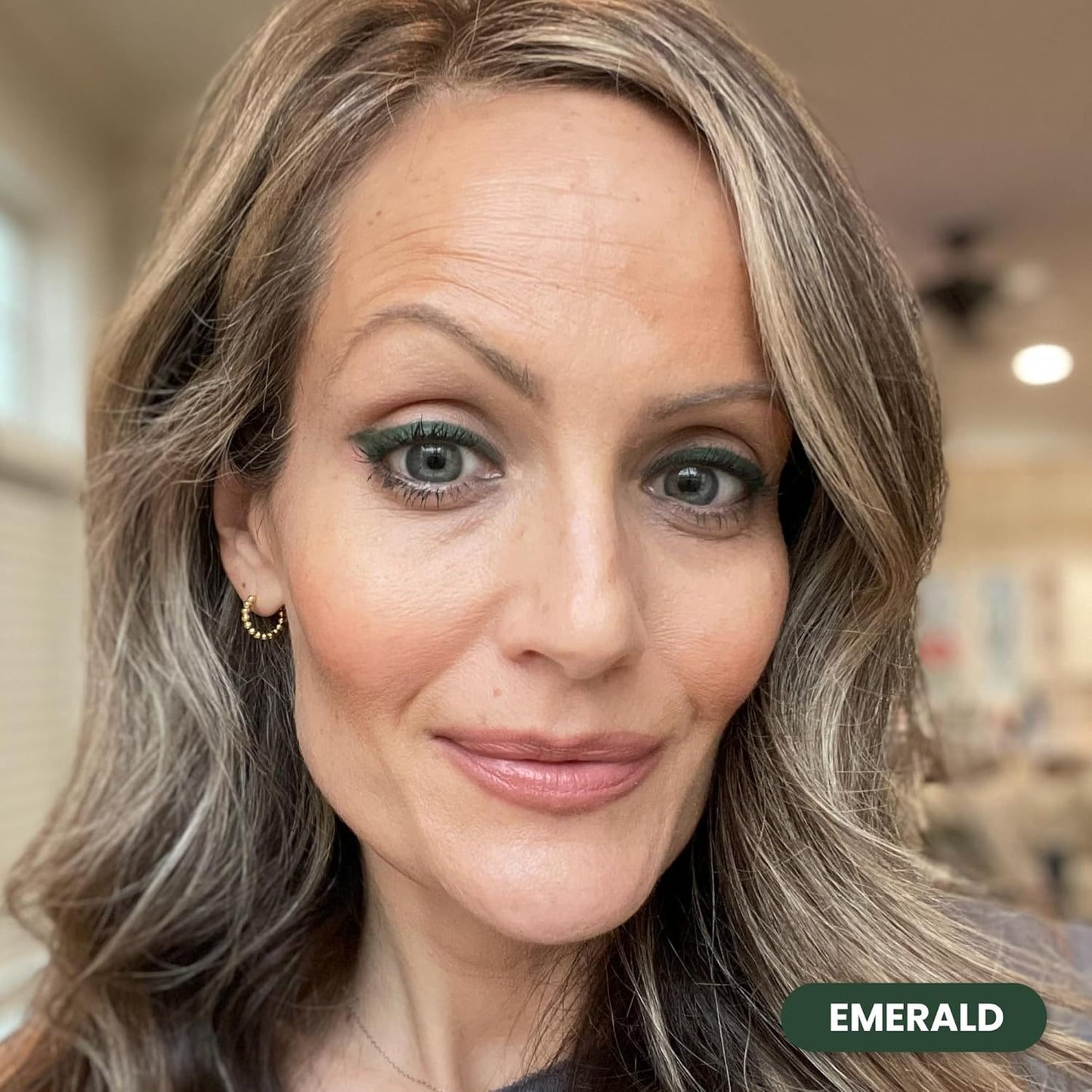 PrimeEyes Glide Eyeliner for Mature Women – Waterproof, Long-Stay and Mess-Proof – Gel Creme Texture, Discreet Sharpener and Effective Smudger (Emerald)