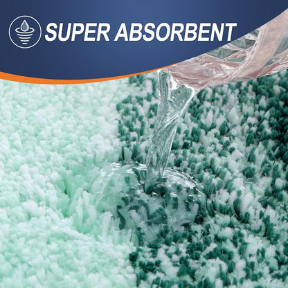 OLANLY Bathroom Runner Rugs 70x24, Extra Soft Absorbent Microfiber Bath Rugs, Rubber Backing, Quick Dry, Washable Bath Mats for Bathroom Floor, Tub and Shower, Home Decor Accessories, Blackish Green