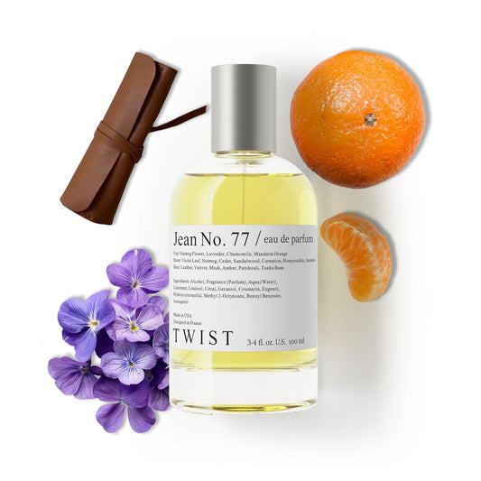 Twist Jean No. 77 - Eau De Parfum Inspired by D. Fahrenh. Long-Lasting Perfume For Men, Paraben Free, Vegan, Clean Ingredients, Fragrance - Spray 100 ml | 3.4 fl. oz.
